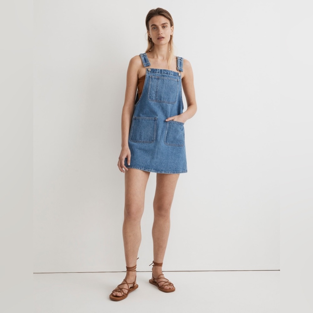 Girls BCBG Variegated Denim Stretch overall dress, 10, MSRP $64 - Picture 5 of 5